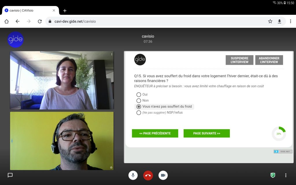 cavisio survey questionnaire videoconference